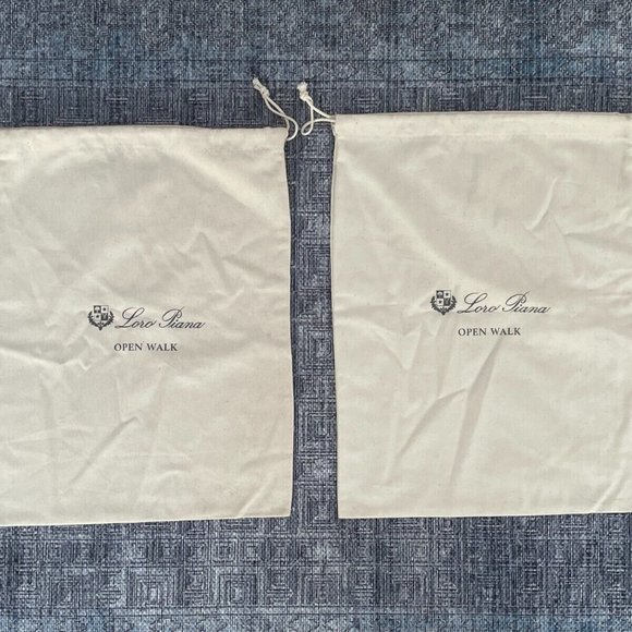 Loro Piana Open Walk Dust Bags Draw String Storage Bag Cotton Bag Made in Italy - Picture 1 of 12